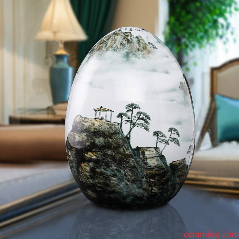 Jingdezhen ceramic egg f creative wine sitting room adornment place to live in a lucky blessing, decorative vase
