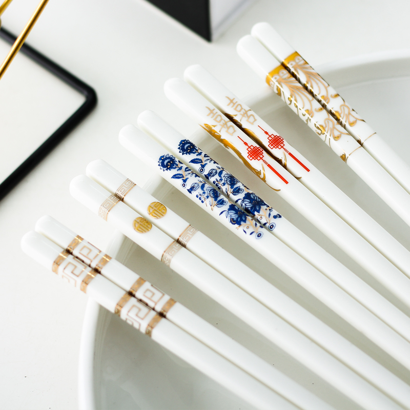 Up Phnom penh ivory chopsticks jingdezhen ceramic gifts sets gifts home iron chopstick mildewy resistant to high temperature