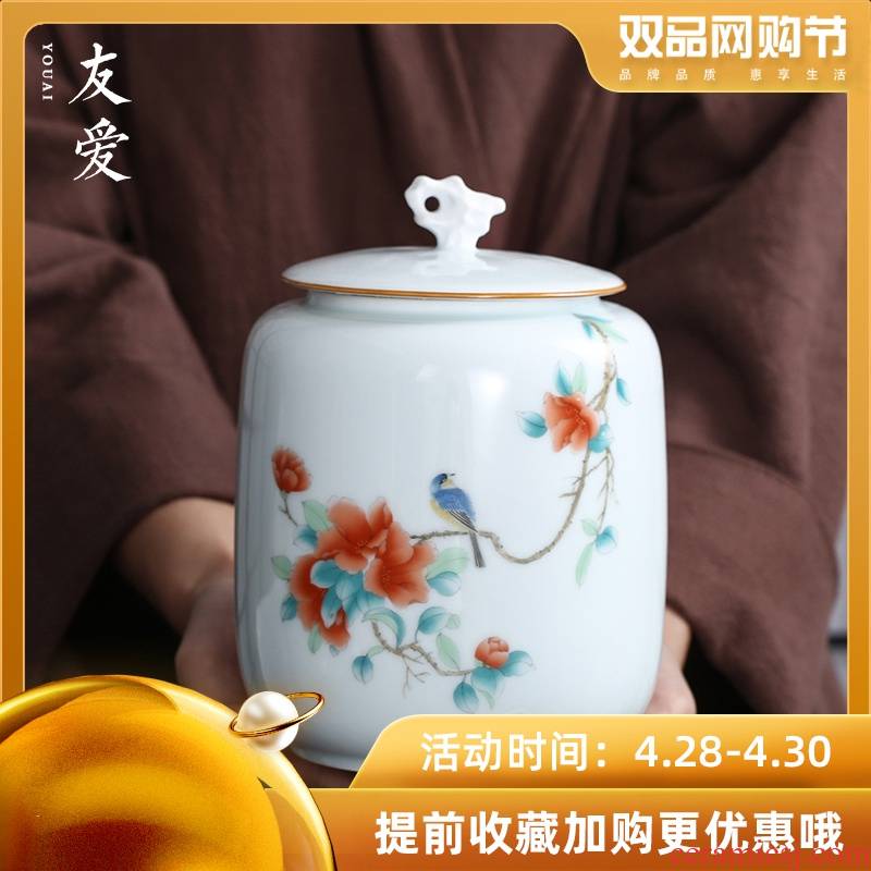 Love accompany large POTS restoring ancient ways the best seal save sealing pu 'er tea tao hand - made porcelain child home