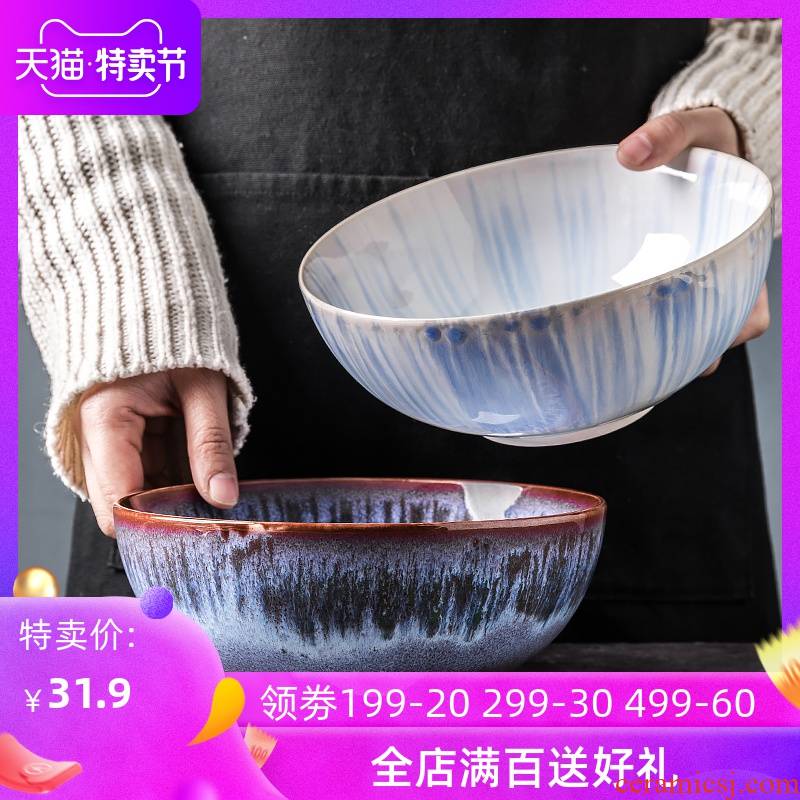 Creative Lototo Japanese ceramic bowl gradients rainbow such use household jobs soup bowl salad bowl mercifully rainbow such as bowl bowl for breakfast