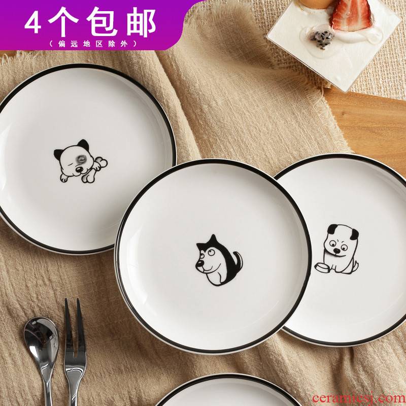 Creative household ipads porcelain tableware sauce dip/cake/cookies small plate disc ceramic snack plate ipads plate plate