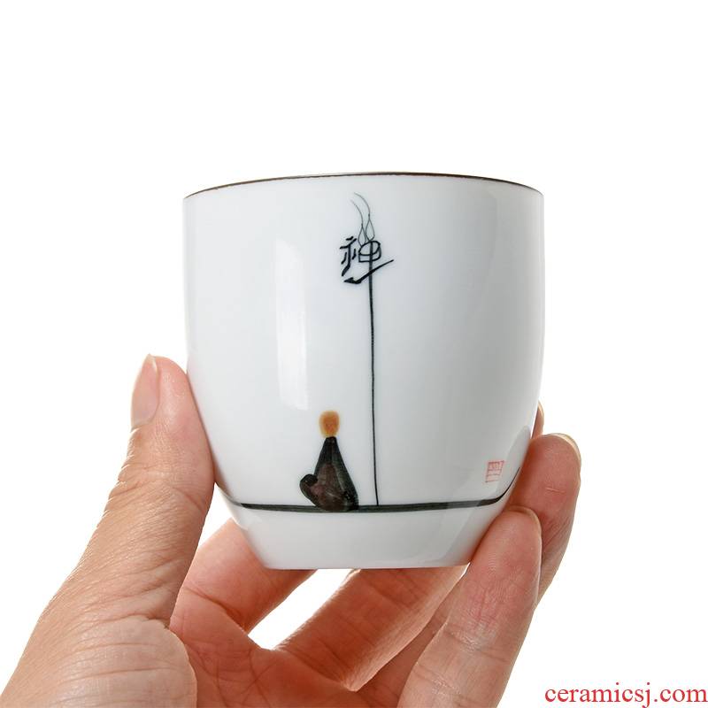 Jun ware hand - made ceramic cups kung fu master cup single cup tea set large sample tea cup thin foetus small tea cups