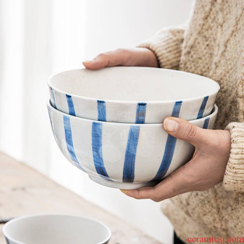 Lototo Japanese ceramics tableware creative streaks rainbow such as bowl dish bowl of salad bowl household rainbow such as bowl bowl of soup bowl for breakfast