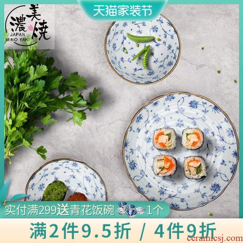 Meinung burn Japanese household rice bowls bowl imported ceramic tableware fruit bowl bowl of fruit plate, tableware