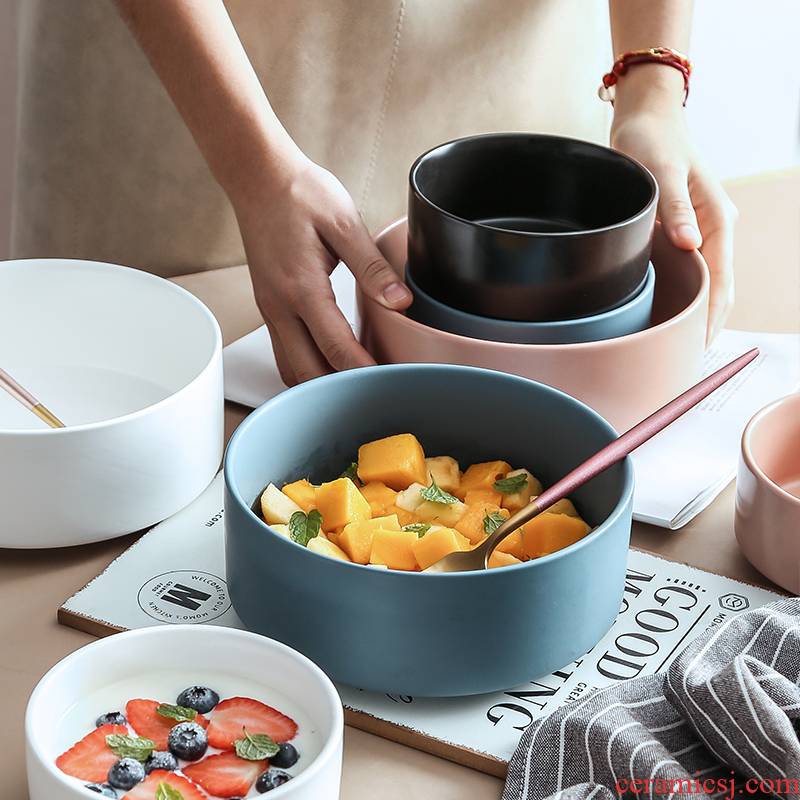 Nordic ins ceramic dessert bowl of students' dormitory mercifully rainbow such as bowl bowl of soup bowl of cereal breakfast a single salad bowl such as always