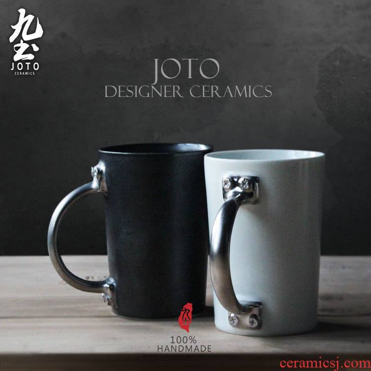About Nine soil ceramic coffee cup designer mark cup industry wind office creative move cup whimsy picking cups