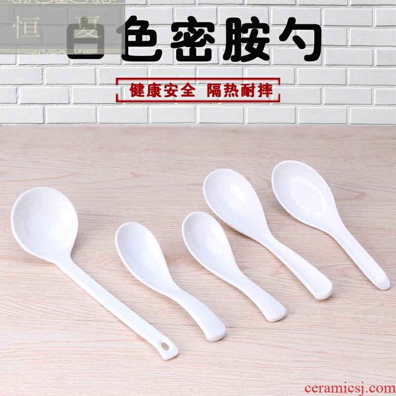 Melamine spoon, white plastic spoon, spoon, imitation porcelain imitation porcelain kung fu such as spoon, spoon, run the hooks spoons tableware