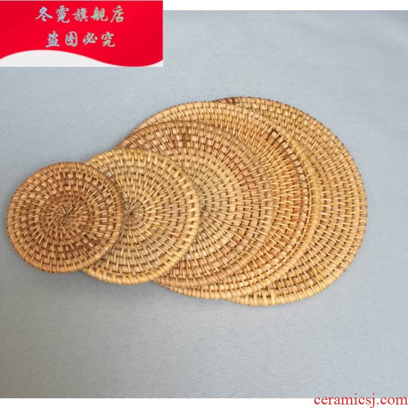 One autumn cane hand - woven household the cane top service up cup mat dish bowl MATS bottle mat heat insulation pads are it the teapot