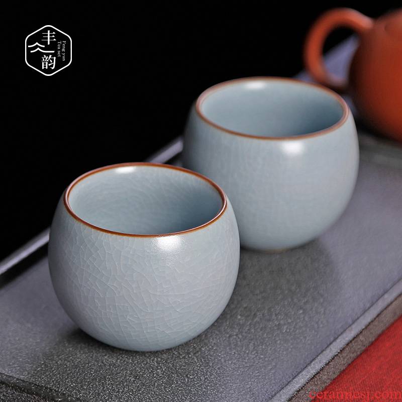 Your up ceramic tea set kunfu tea cups ice crack large master single tea cups sliced open sample tea cup, cup
