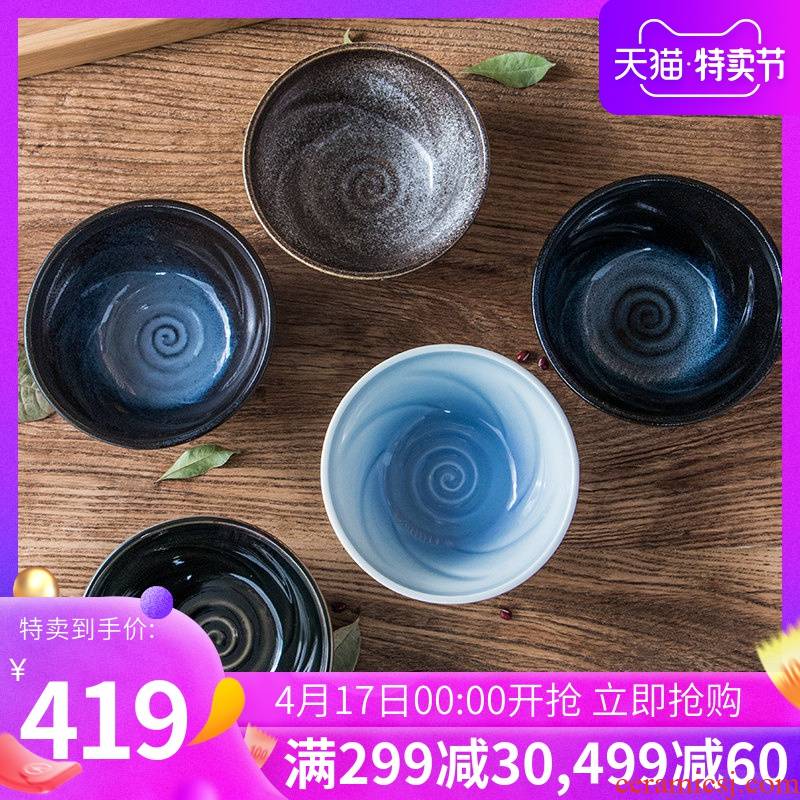 5 inches ceramic work resumption temmoku glaze imported from Japan Japanese single hat to bowl of rice bowls bowl tableware outfit