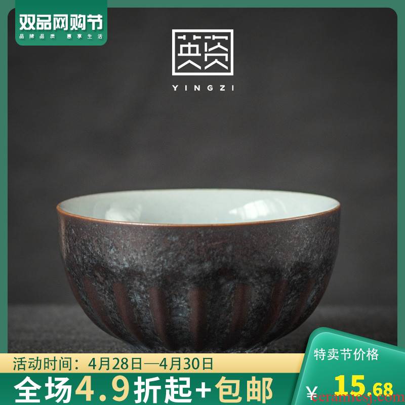 Restoring ancient ways iron glaze teacup ceramics cup sample tea cup kung fu masters cup tea cups little hat to a cup of tea light cup