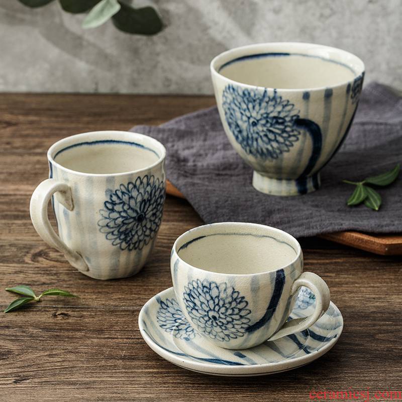 ZongShan up Japanese the teacher hand - made ceramic keller cup coffee cup home afternoon tea Japanese glass plates