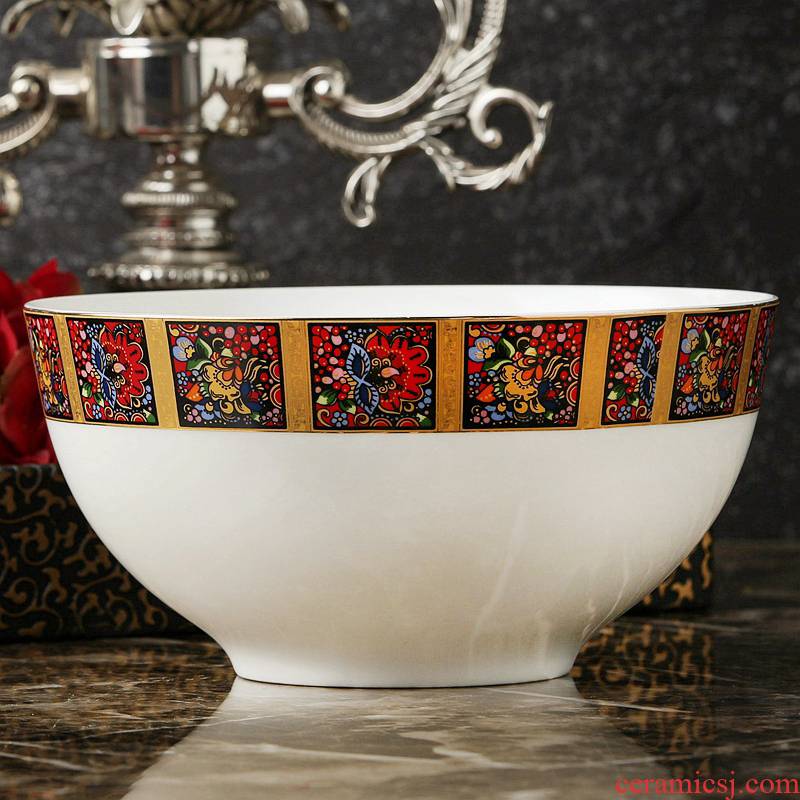 Creative 8 inches ipads bowls mercifully rainbow such use tableware ceramic bowl of rice bowl bowls soup bowl bowl of northern Europe