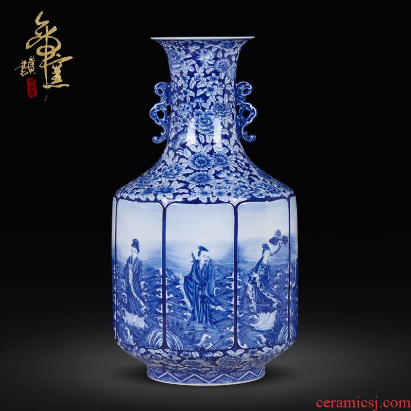 Jingdezhen ceramics have the blue and white sea imitation the qing qianlong furnishing articles sitting room home decor collection