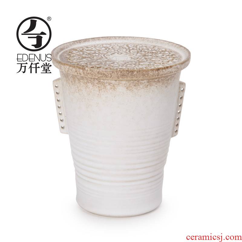 Ceramic cups with cover cup meeting office cup kung fu creative small cups than thousand cups don treasure
