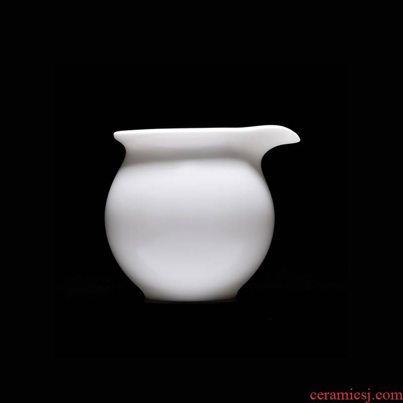 Jun ware fair exquisite dehua white porcelain cup built white jade porcelain kung fu tea set element unglazed ceramic portion male cup of tea