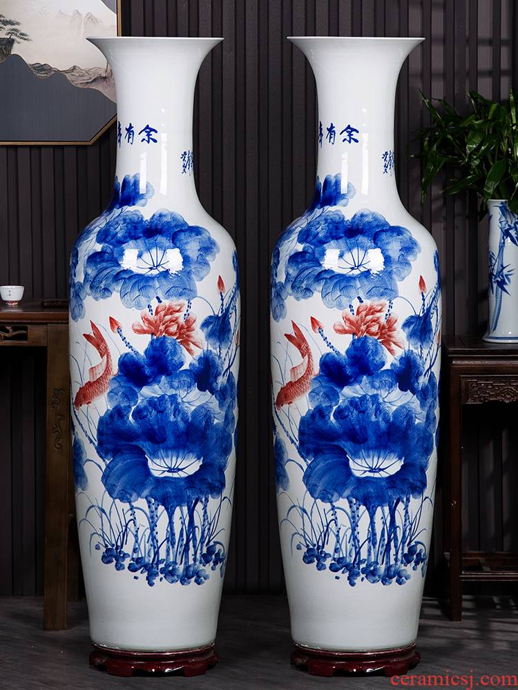 Jingdezhen ceramic hand - made landing big vase for years for home furnishing articles hotel lobby decoration gb0 sitting room