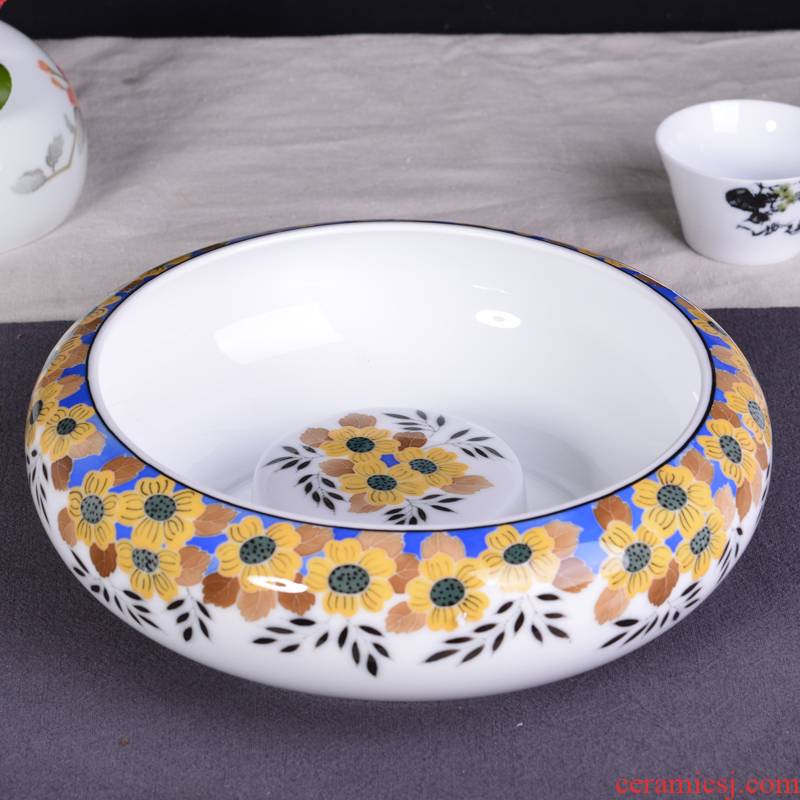 Under the liling porcelain glaze color ceramic ashtray creative writing brush washer from large tea to wash hand furnishing articles tea accessories