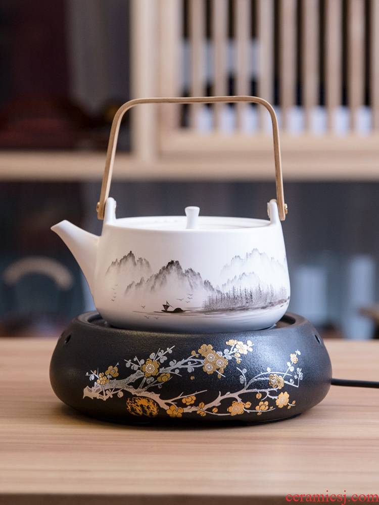 Hand - made ceramic POTS heat - resistant pot of cooked pot teapot kunfu tea kettle girder are.mute TaoLu boiled tea machine