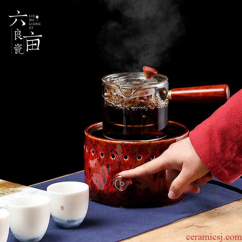 Electric TaoLu tea stove glass pot set to boil tea tea furnace with black and white tea to restore ancient ways small induction cooker light waves