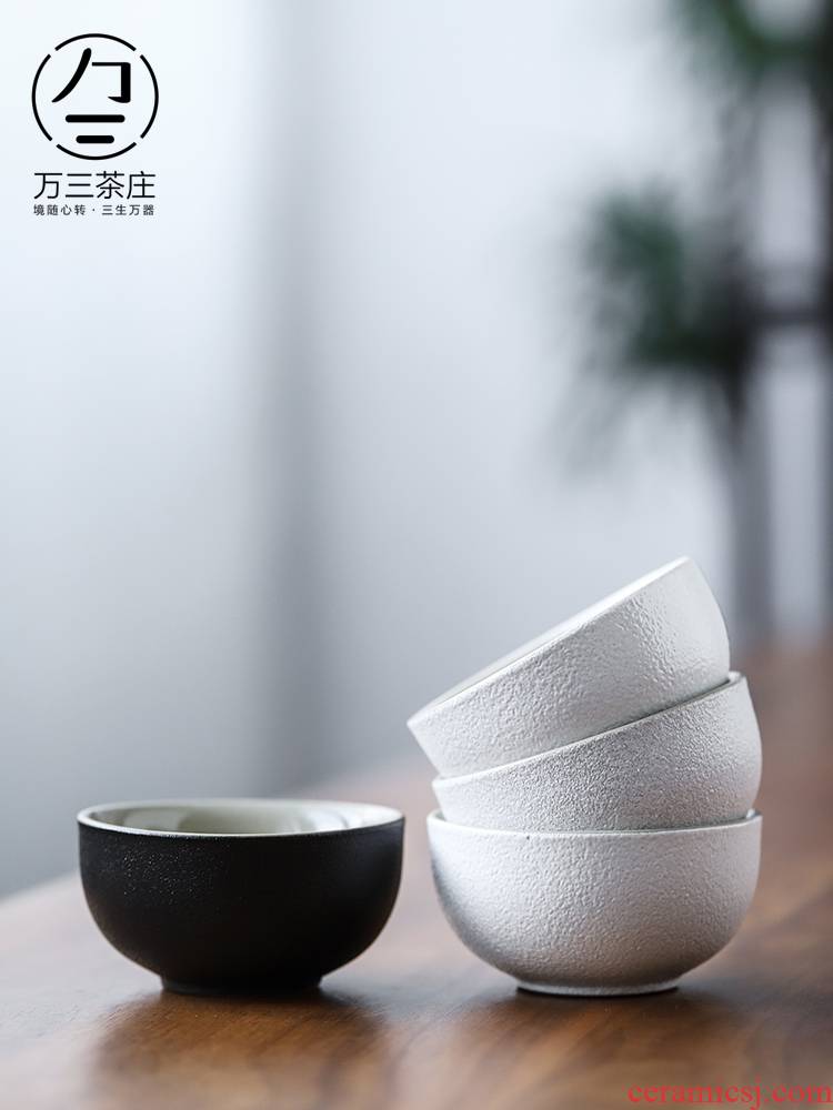 Three thousand tea ceramic cups suit household Japanese sample tea cup master kung fu tea set single cup small 6 pack