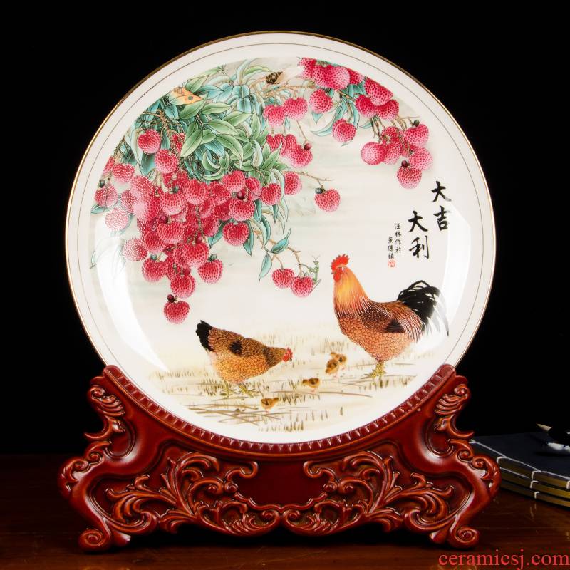 Jingdezhen chinaware paint ipads China prosperous hang dish decorative plate of the sitting room porch place z029 ornament