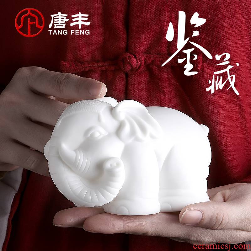 Tang Feng dehua white porcelain tea pet manually tea sets of kung fu tea set place a single player with 190119 gift boxes