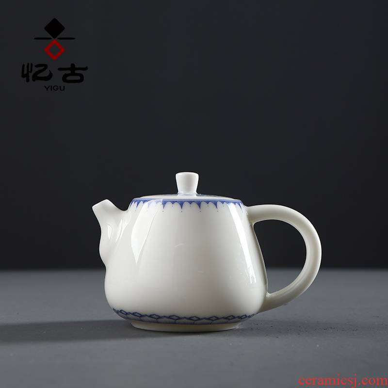 Have ancient white porcelain teapot single pot of kung fu tea tea xi shi pot of contracted home office single pot teapot tea