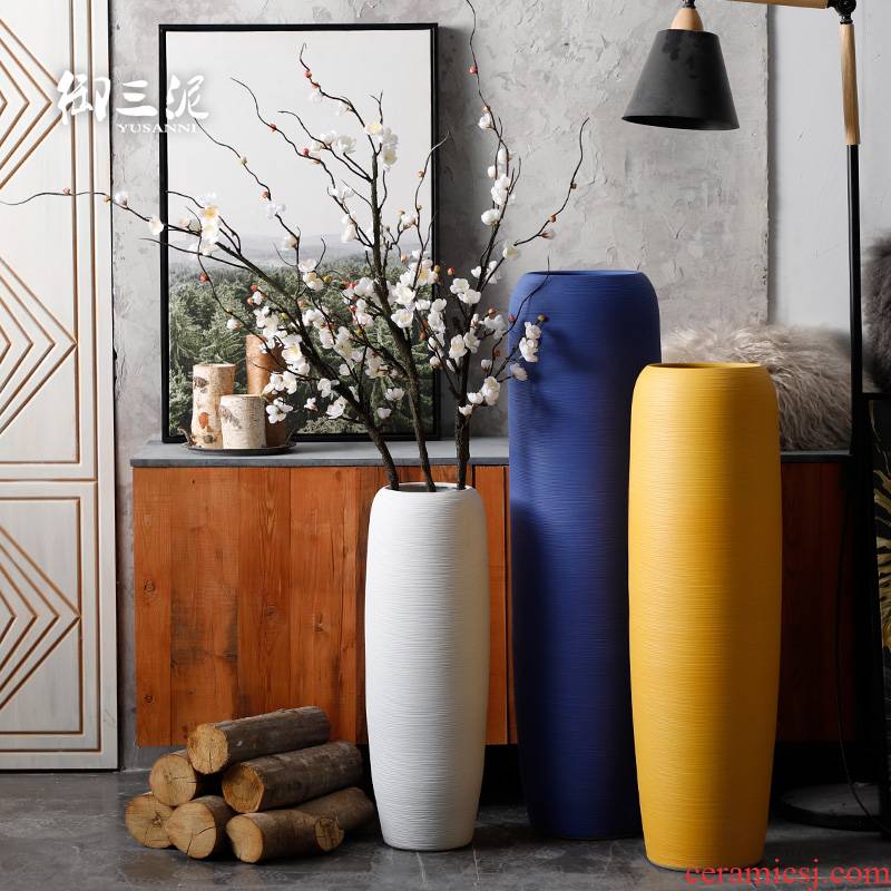 Nordic vases, flower arrangement sitting room ground furnishing articles minimalist morandi color ceramic window dry flower adornment of I and contracted