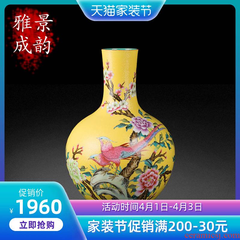 Jingdezhen porcelain enamel decorated bottled act the role ofing is tasted furnishing articles of the new Chinese style household porch archaize porcelain arts and crafts