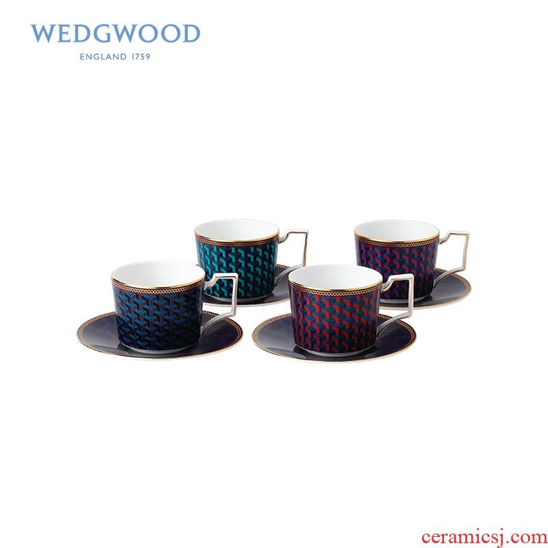 Wedgwood waterford Wedgwood Byzance series of Byzantine ipads China tea/coffee cups and saucers 4 times