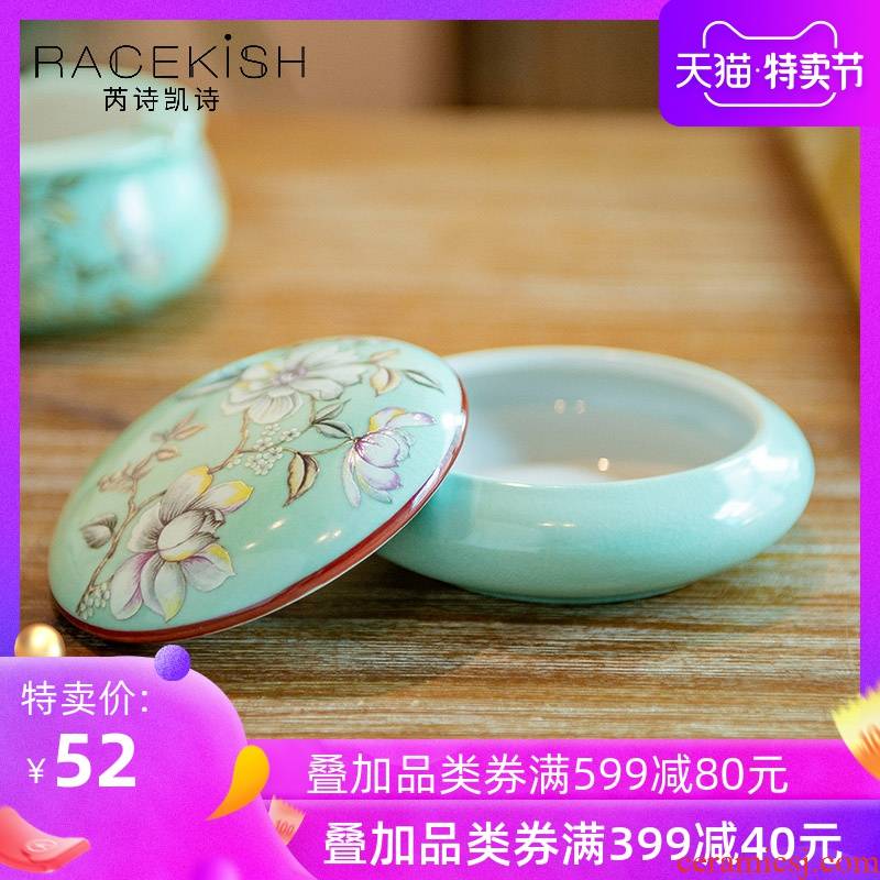American ceramic jewelry box nightstand dresser receive jewelry store content box of new Chinese style porch place tea table