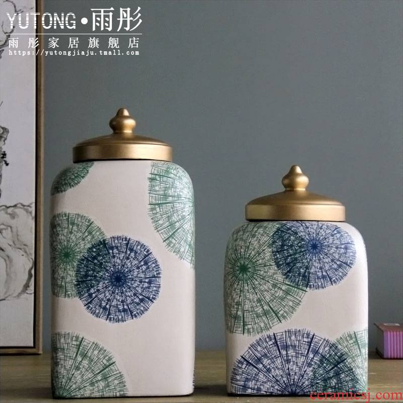 Rain tong home | jingdezhen ceramics European paint painting underwater world ceramic pot home decoration furnishing articles