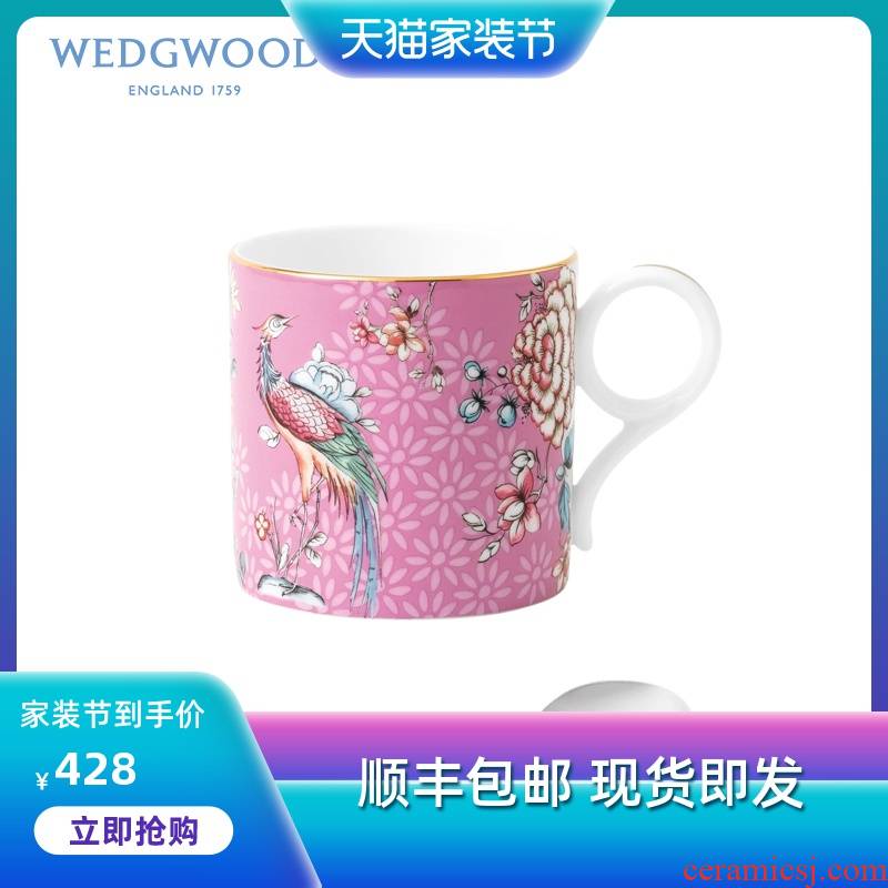 British Wedgwood roaming phoenix beauty in pink ipads China mugs + WMF teaspoons of household glass coffee cup