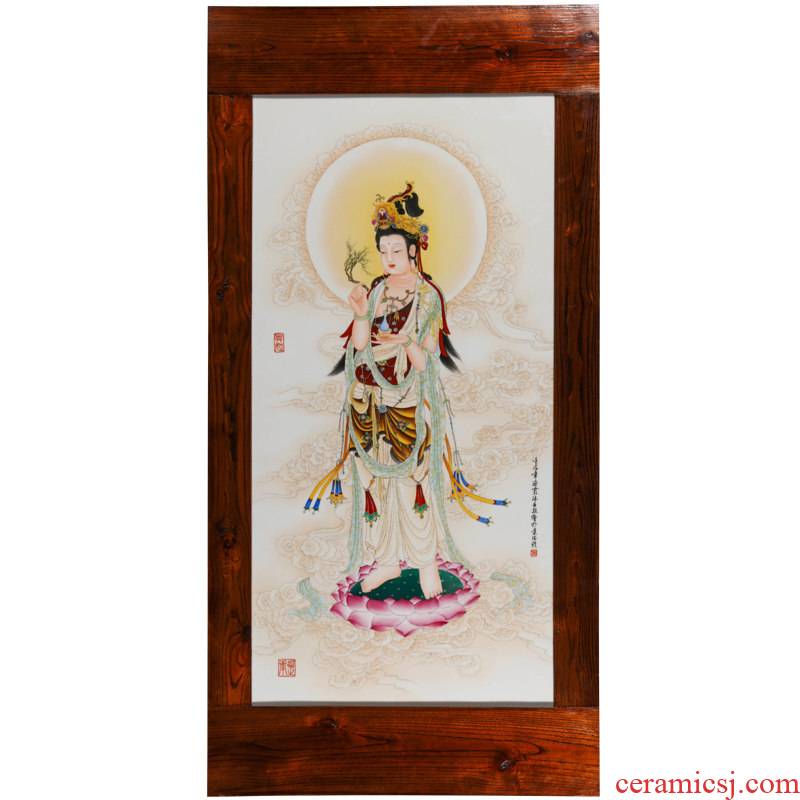 Offered home - cooked adornment in the sitting room corridor murals jingdezhen ceramic furnishing articles hand - made porcelain plate painting porch corridor of Buddha