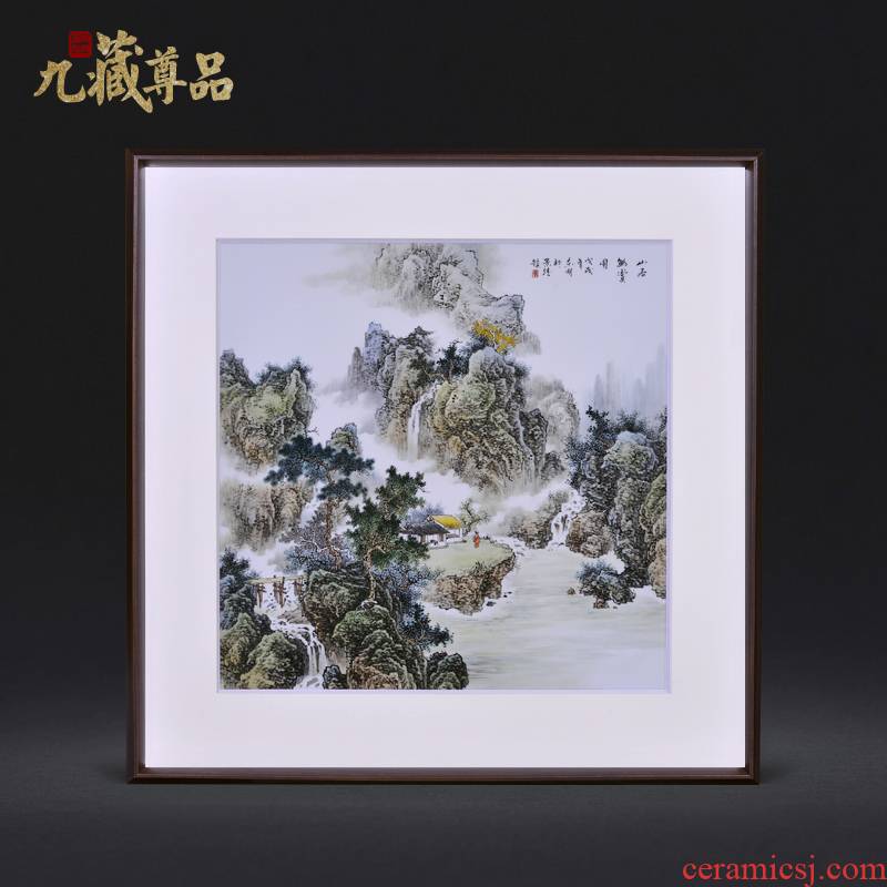 Jingdezhen ceramic dong - Ming li, by drawing on deep and remote figure adornment porcelain plate paintings of Chinese style household decoration