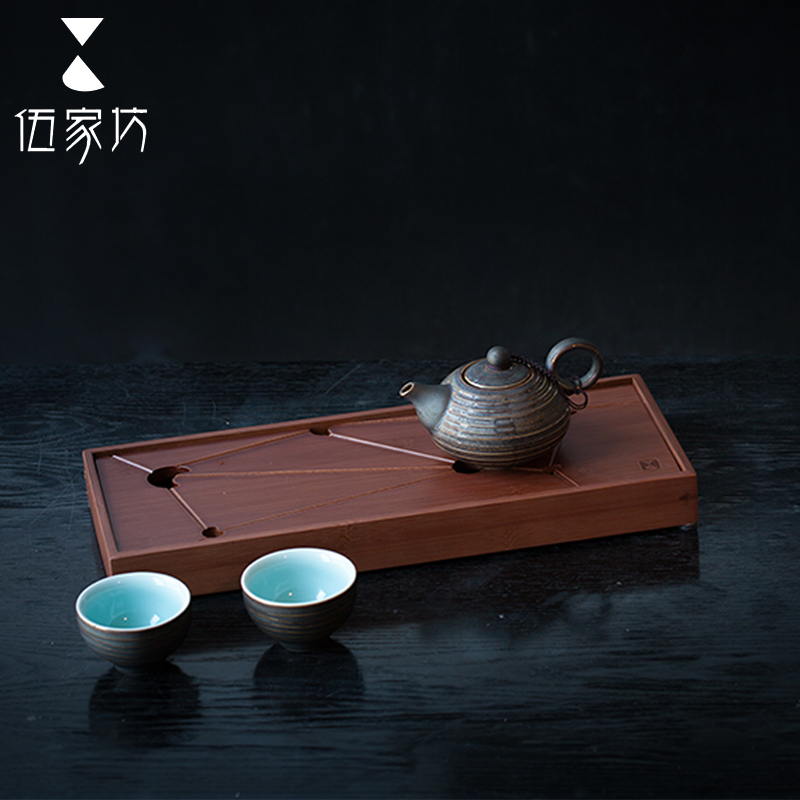 The Wu family fang a pot of two cups of kung fu tea set bamboo tea tray tureen ceramic teapot teacup tea sets