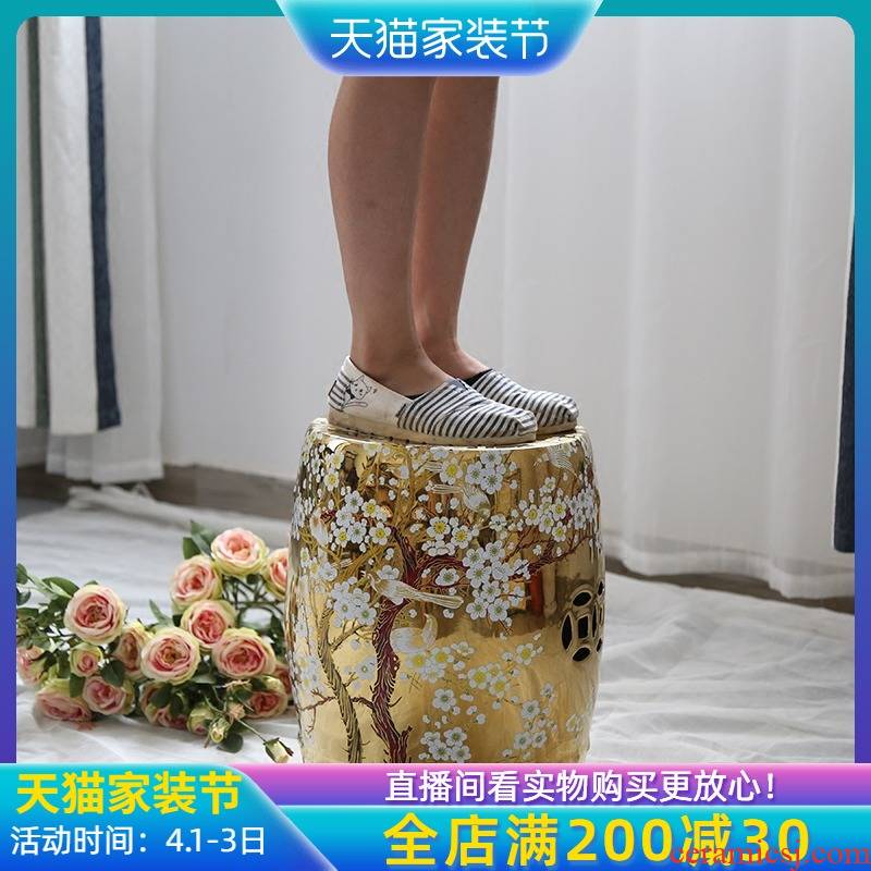 The New Chinese jingdezhen ceramic landing who furnishing articles and what gilded decoration in the sitting room in shoes who bedroom toilet who