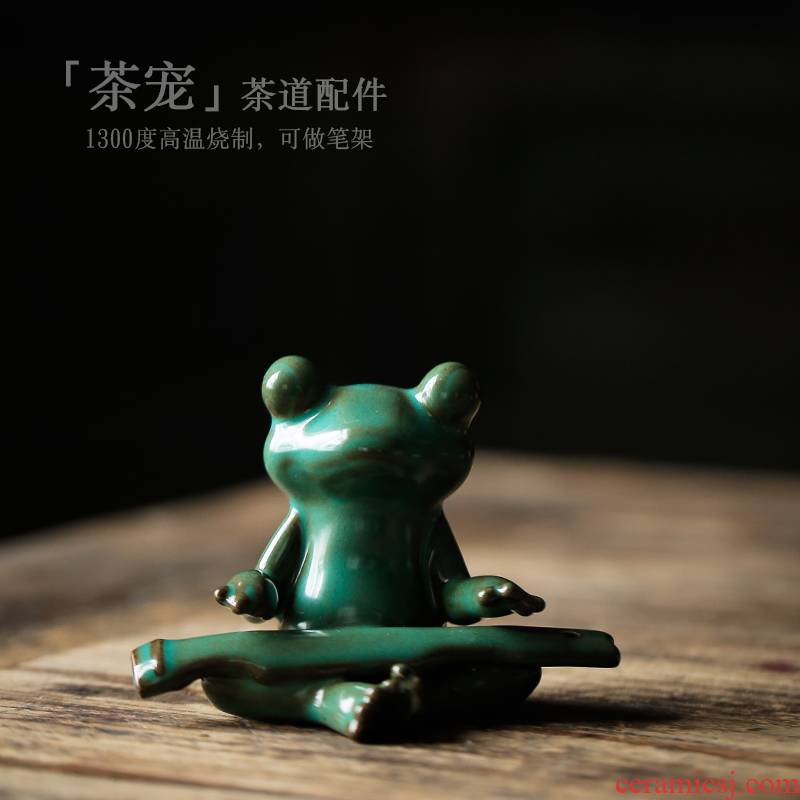ShangYan archaize ceramic frog pet furnishing articles play boutique tea tea tea tea accessories can do pen brush writing