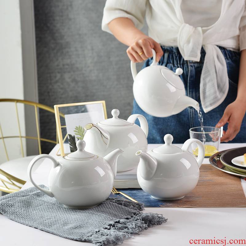 Ceramic coffee pot set tea pot milk pot pottery teapot large cold pot teapot flower pot large capacity