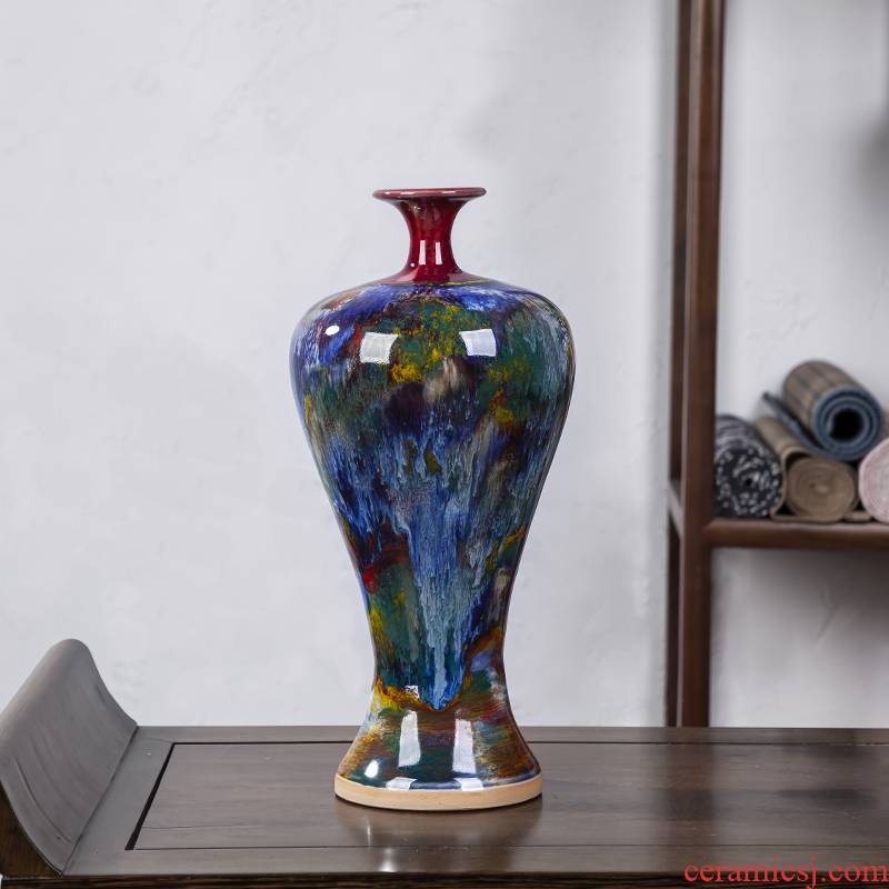 Jingdezhen ceramics up with jun porcelain vases, flower arranging rich ancient frame the sitting room of Chinese style household adornment handicraft furnishing articles