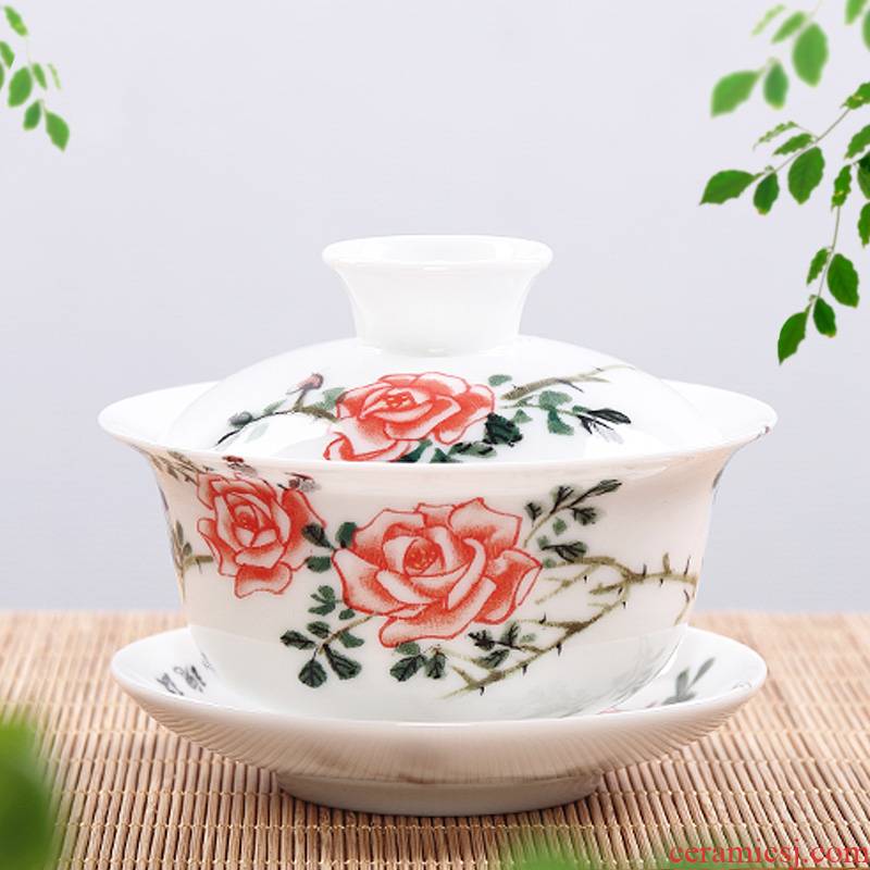 Ronkin tureen kung fu tea tea bowl pot of ceramic cups and exquisite tea sets three hand - made of glass