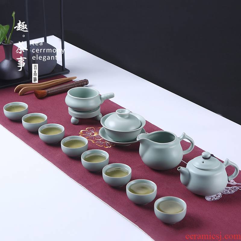 Your up kung fu tea set on ceramic ice to crack the porcelain tureen cup teapot office of a complete set of household gift box