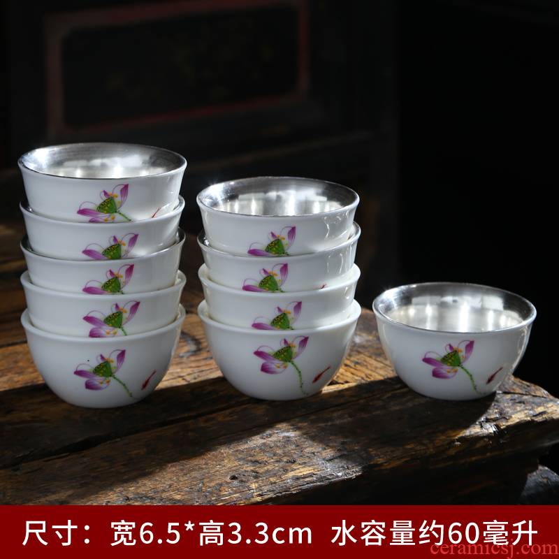 Dehua suet white jade porcelain teacup kung fu time single cups of tea tieguanyin tea bowl cups, sample tea cup
