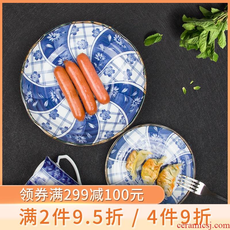 Blue and white porcelain bowls meinung burn Japanese and refined tableware soup bowl rainbow such use household Japan jobs with new plate