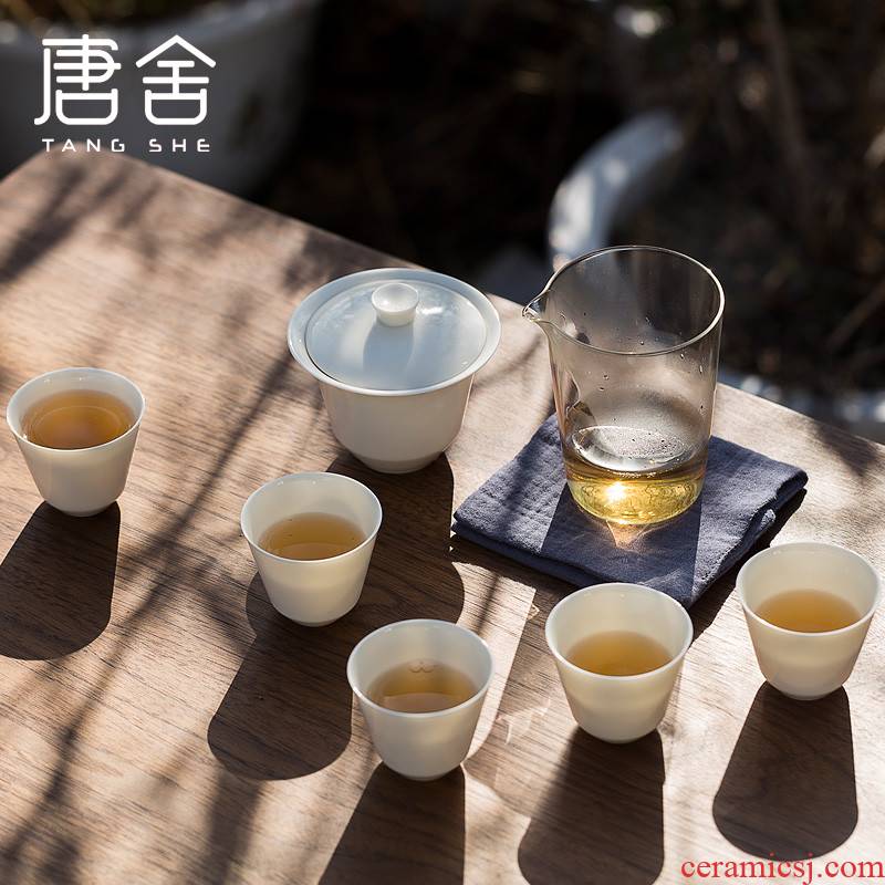 Tang s crack glass ceramics receive a pot of five cups of portable travel package tureen kung fu tea set tea sea glass