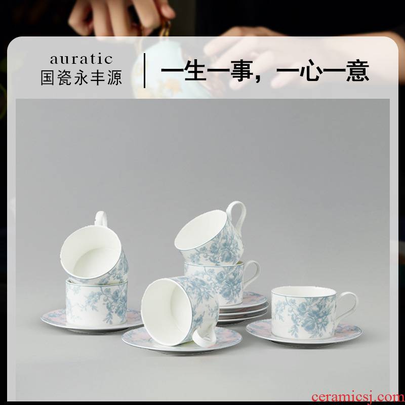 The wonderful blue porcelain yongfeng source carried 17 tea sets ceramic gifts six cups of a complete set of gift giving