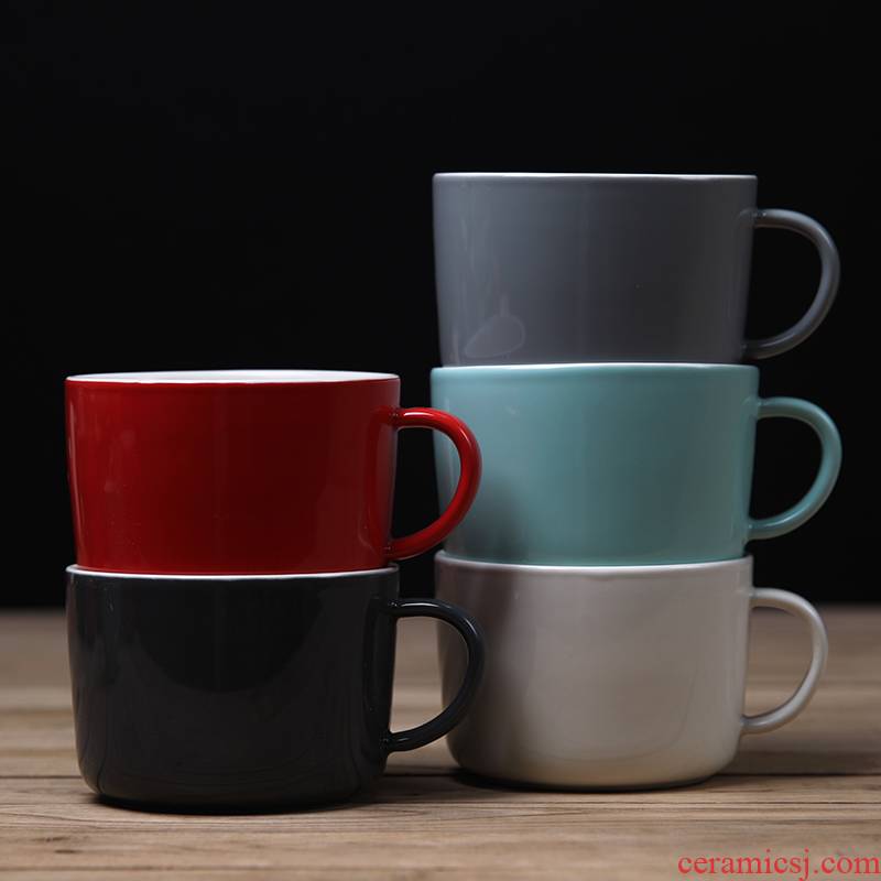 Contracted Japanese under the glaze color pure color ceramic glass keller cup ultimately responds cup coffee cup, valentine