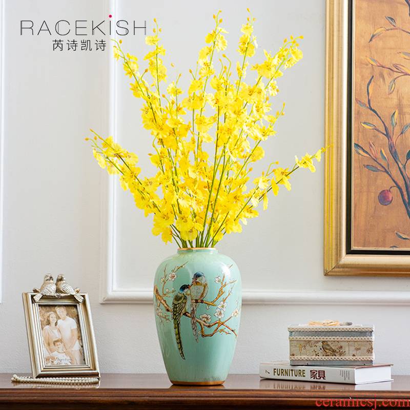 American simple ceramic vase furnishing articles sitting room new flower arranging flower implement whole household decorative dried flowers floral arrangements