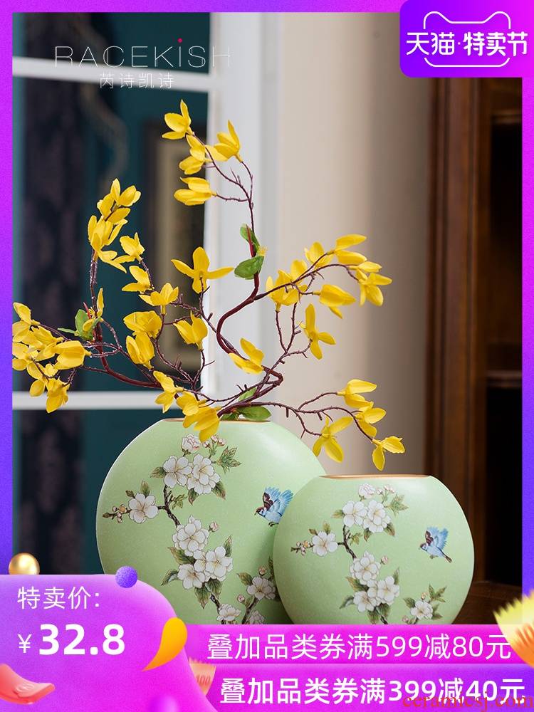 The Original European ceramic vase simulation flower flower, dried flower, flower implement American home sitting room adornment is placed in the New Year